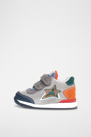 Sneakers in pelle - Blu e grigio