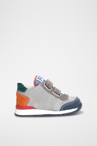 Sneakers in pelle - Blu e grigio