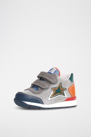 Sneakers in pelle - Blu e grigio