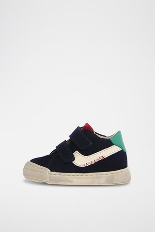 Sneakers in pelle - Navy e verde