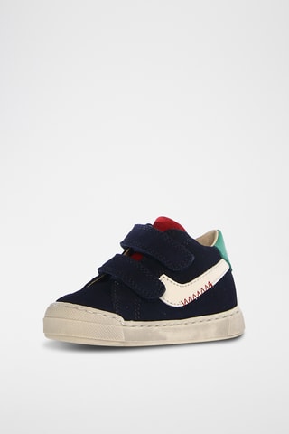 Sneakers in pelle - Navy e verde