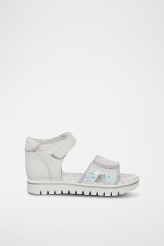 Sandali in pelle - Bianco, blu e viola
