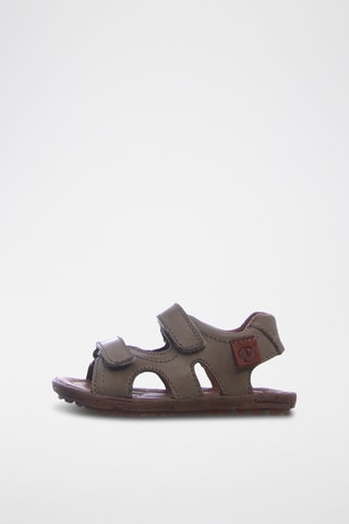 Sandali in pelle - Marrone e grigio