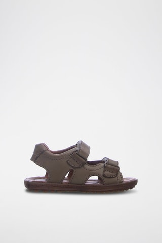 Sandali in pelle - Marrone e grigio