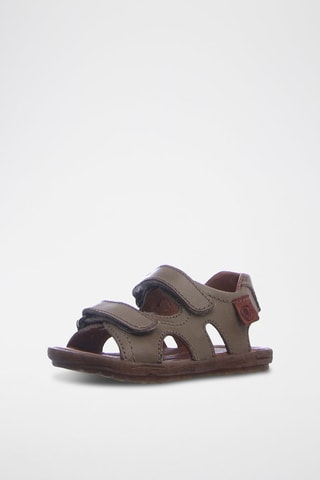 Sandali in pelle - Marrone e grigio