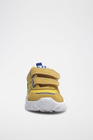 Sneakers in pelle di vitello Stripe - Bianco, blu, verde e giallo