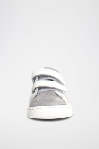 Sneakers in pelle Samblar - Bianco, nero, verde e grigio