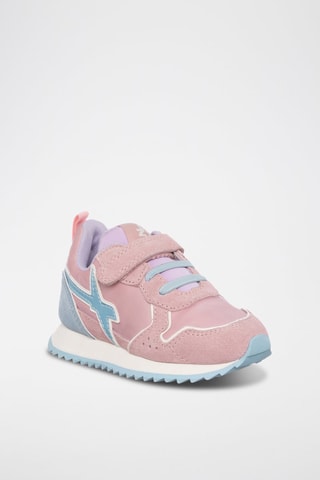 Sneakers in pelle scamosciata - Blu e rosa