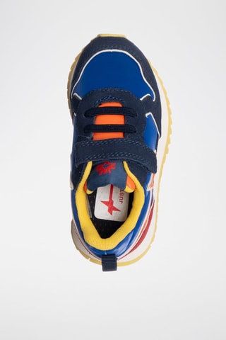 Sneakers in pelle scamosciata - Nero e rosso