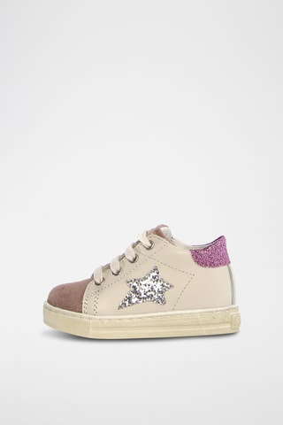 Sneakers in pelle - Bianco e rosa