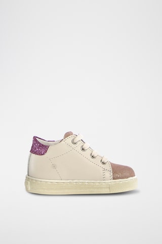 Sneakers in pelle - Bianco e rosa