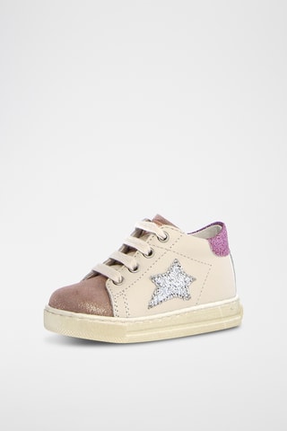 Sneakers in pelle - Bianco e rosa