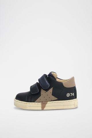 Sneakers in pelle - Beige e blu
