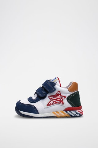 Sneakers in pelle - Bianco e blu