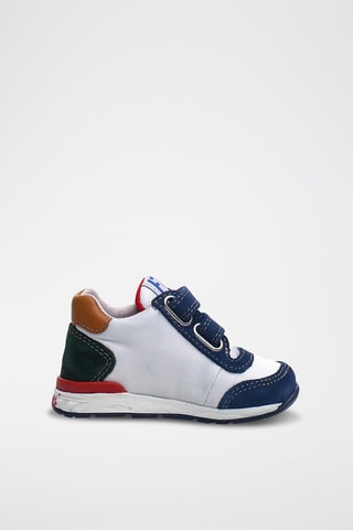 Sneakers in pelle - Bianco e blu