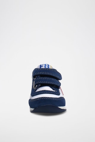 Sneakers in pelle - Bianco e blu