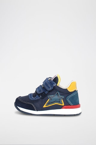 Sneakers in pelle New Ferdi - Bianco, rosso, blu e giallo