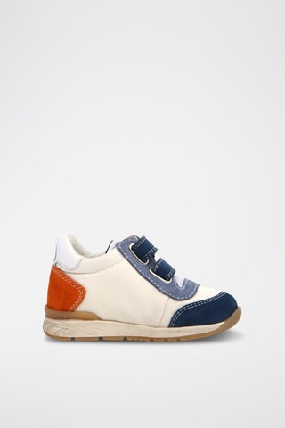 Sneakers in pelle - Bianco e blu