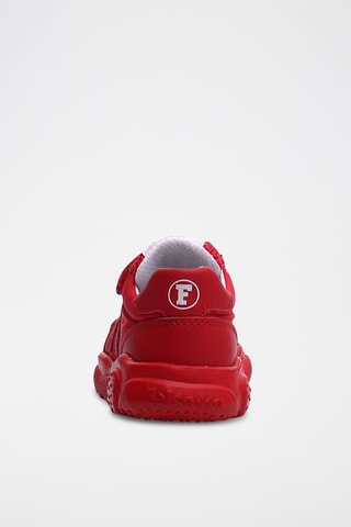 Sneakers in pelle di vitello - Bianco e rosso