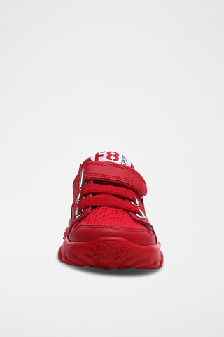 Sneakers in pelle di vitello - Bianco e rosso