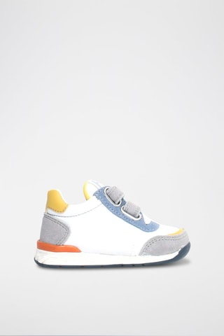 Sneakers in pelle New Ferdi - Bianco, giallo, arancione e grigio