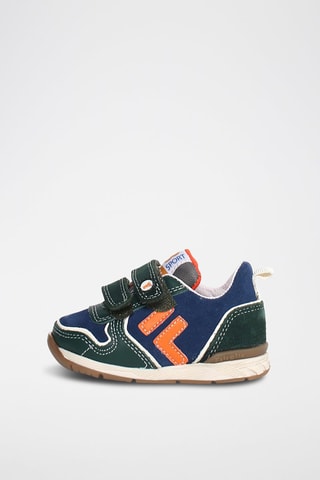 Sneakers in pelle - Blu e verde