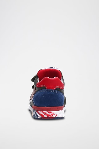 Sneakers in pelle - Verde e arancione