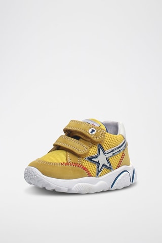 Sneakers in pelle scamosciata Amantea - Bianco, blu e giallo