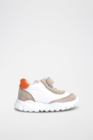 Sneakers in pelle scamosciata - Bianco e beige