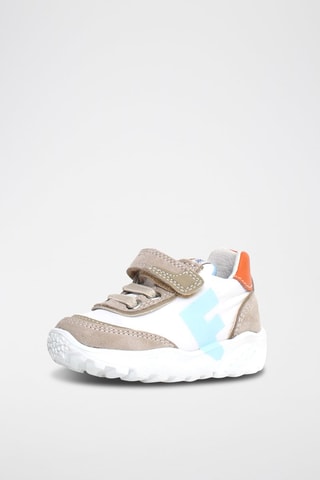 Sneakers in pelle scamosciata - Bianco e beige
