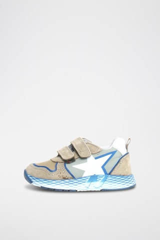 Sneakers in pelle Althidon - Bianco, blu e grigio