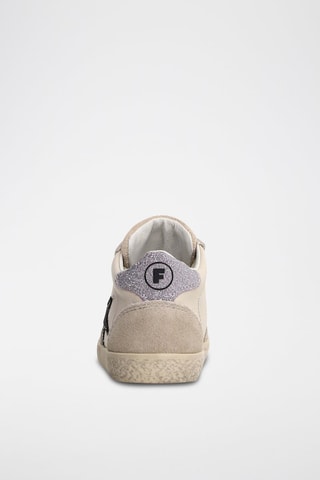 Sneakers in pelle - Beige e bianco