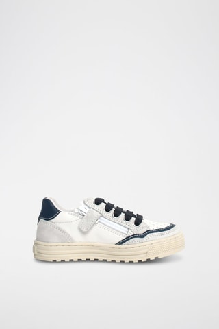 Sneakers in pelle Ariton - Bianco, blu e grigio