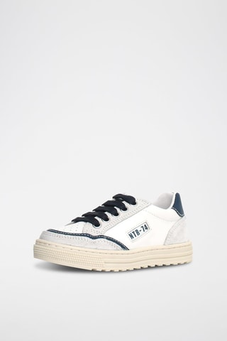Sneakers in pelle Ariton - Bianco, blu e grigio