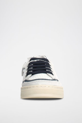 Sneakers in pelle Ariton - Bianco, blu e grigio