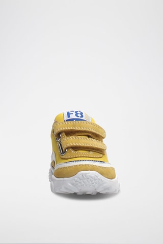 Sneakers in pelle Amantea - Bianco, blu e giallo