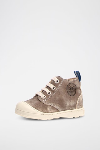 Sneakers alte in pelle - Beige