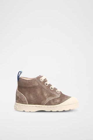 Sneakers alte in pelle - Beige