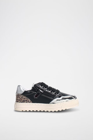 Sneakers in pelle Ariton - Bianco, nero e marrone