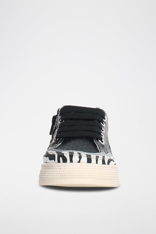 Sneakers in pelle Ariton - Bianco, nero e marrone