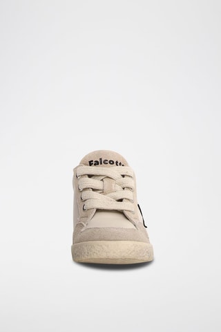 Sneakers in pelle - Beige e bianco