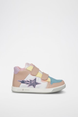 Sneakers in pelle - Bianco e rosa