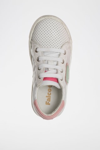 Sneakers in pelle Amneris - Bianco, verde e rosa