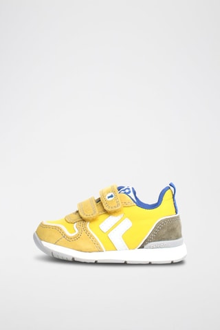 Sneakers in pelle Hack - Bianco, blu e giallo
