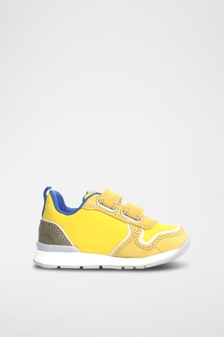 Sneakers in pelle Hack - Bianco, blu e giallo