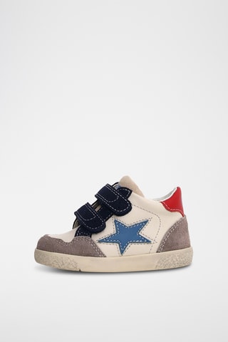 Sneakers in pelle - Grigio e nero