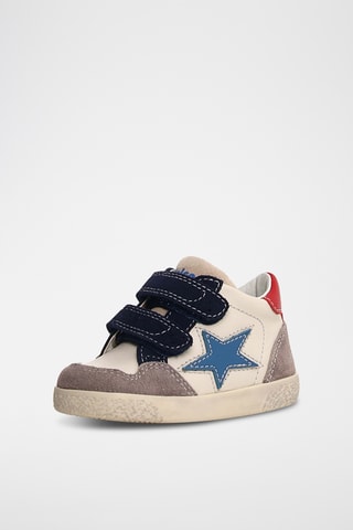 Sneakers in pelle - Grigio e nero