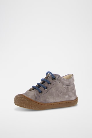 Sneakers alte in pelle - Antracite e blu