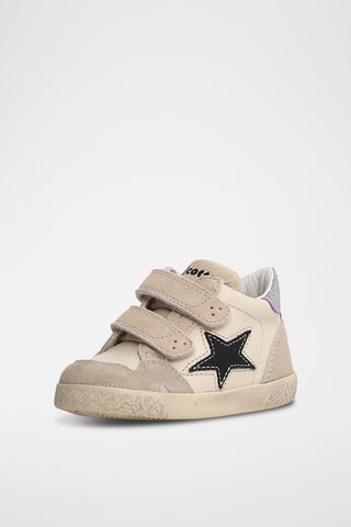 Sneakers in pelle - Beige e bianco