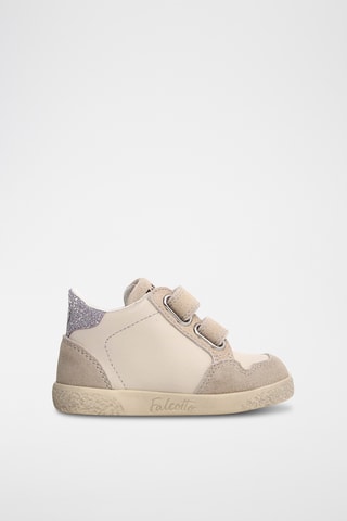 Sneakers in pelle - Beige e bianco